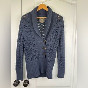 Old Navy Vintage Lambswool Blend Sweater Size Large crochet fisherman cowl neck